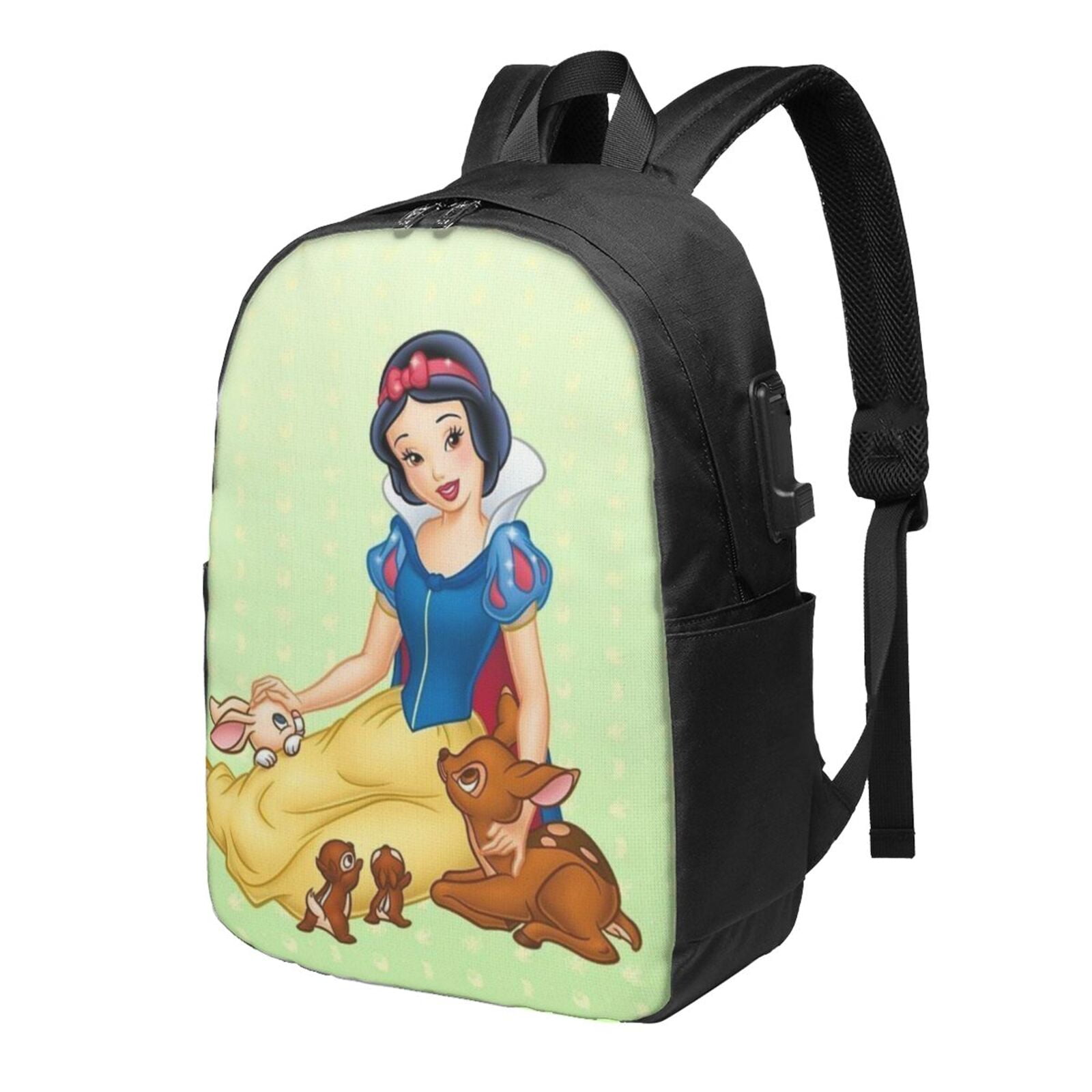 17in Snow White Backpack With Usb Charging Port Cute Cartoon Backpacks