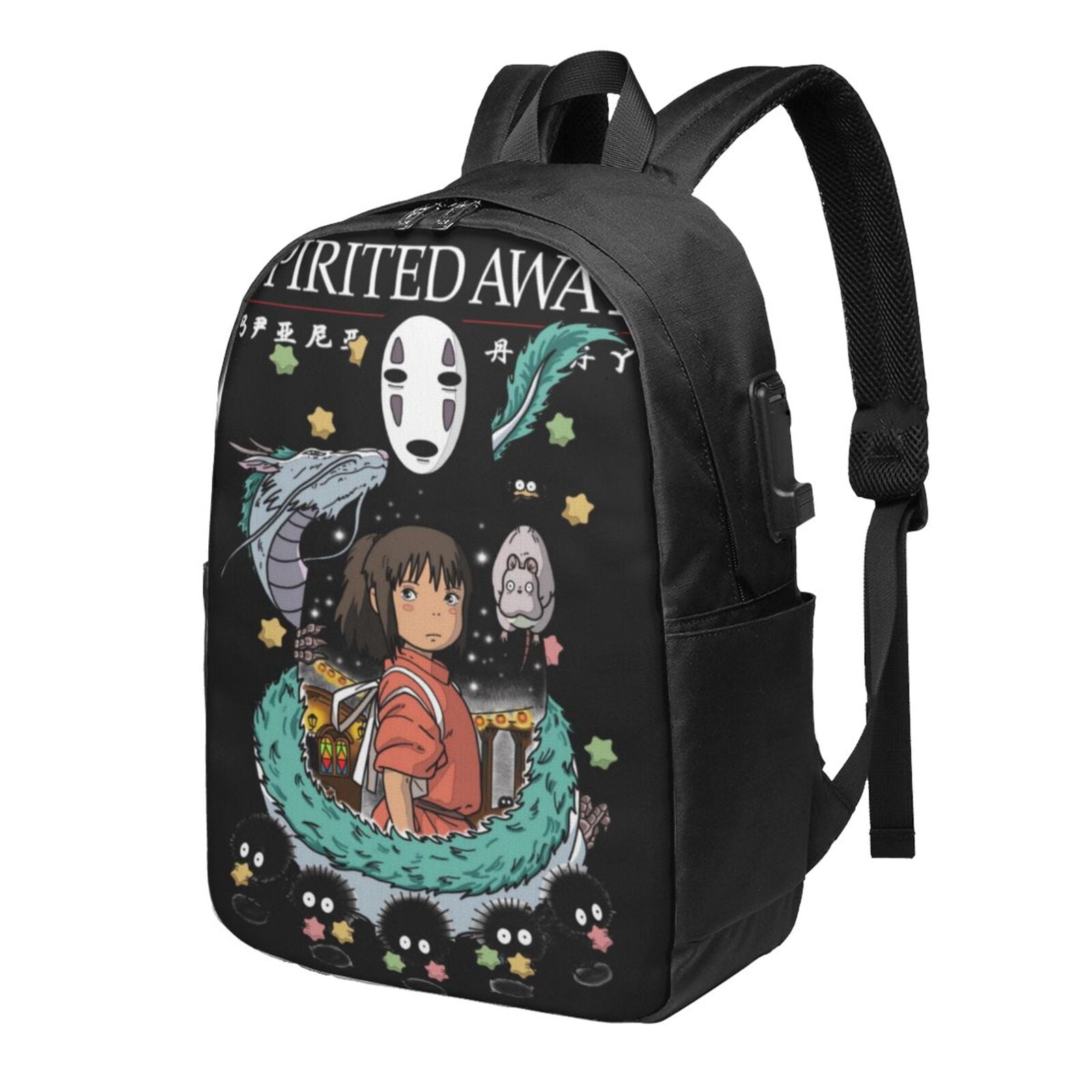17in Spirited Away Backpack with Usb Charging Port Cute 