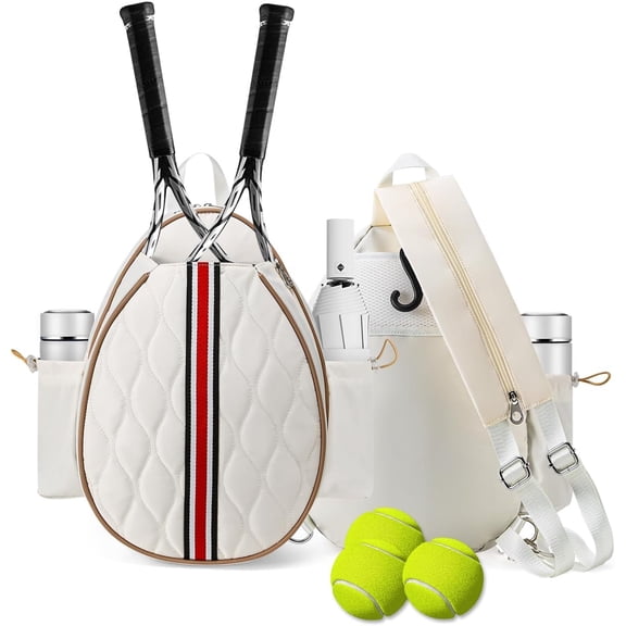 17in Tennis Backpack for 2 Rackets & Gear, Sports Bag with Wet/Dry Compartment, Unisex Backpack for Men and Women, Ideal Gift for Tennis & Pickleball