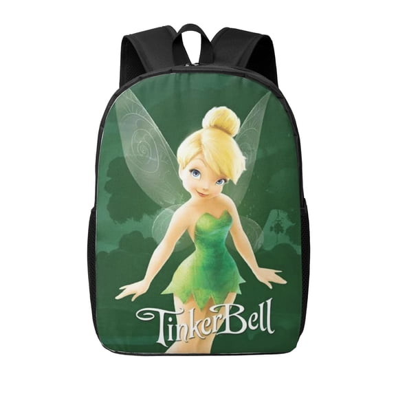 17in Tinker Bel Backpack Cute Anime Large Capacity Multifunction Backpacks Lightweight Sports Travel Laptop Bag Daypack