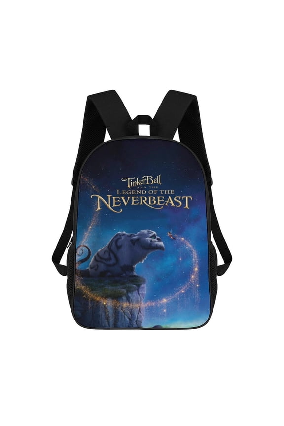 17in Tinker-bel Legend of the Never Beast Backpack Cartoon School Bookbag Graphic Printed Laptop Backpack For Student Travel Hiking
