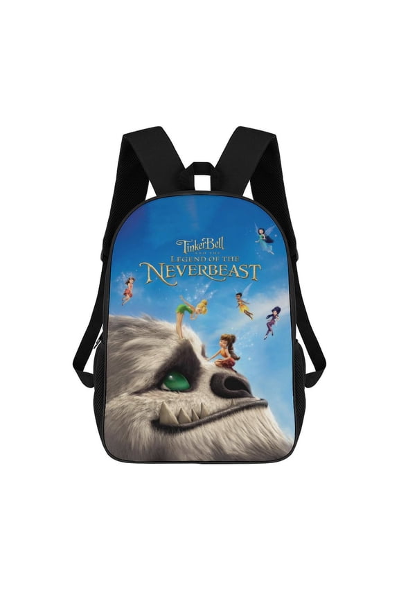 17in Tinker-bel Legend of the Never Beast Backpack Cartoon School Bookbag Graphic Printed Laptop Backpack For Student Travel Hiking