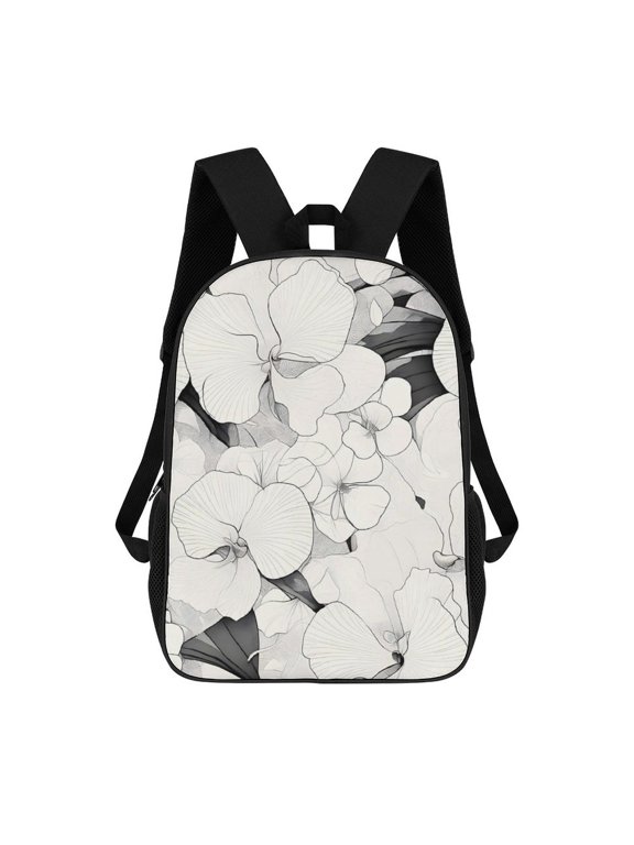 17in To Basic Backpack Scalability Good Wrinkle Resistance Adjustable Shoulder Straps Versatility DarkOrchid Geometric Lines Hand-drawn Sketch_2