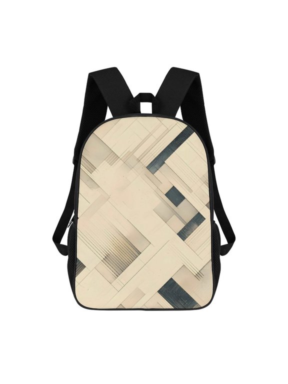 17in To Basic Backpack Scalability Good Wrinkle Resistance Adjustable Shoulder Straps Versatility DarkOrchid Geometric Lines Hand-drawn Sketch_4