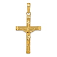thumbnail image 1 of 17mm 10k Solid Yellow Gold Sparkle-Cut Fancy Tipped Crucifix Pendant Necklace Pendant for Women, 1 of 2