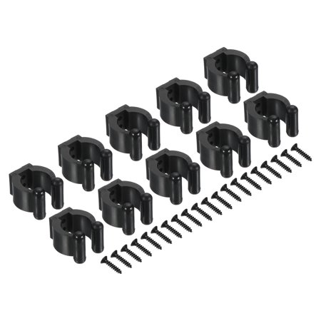 17mm Dia Billiards Snooker Cue Locating Clip Holder Fishing Rod Racks, 10 Pack