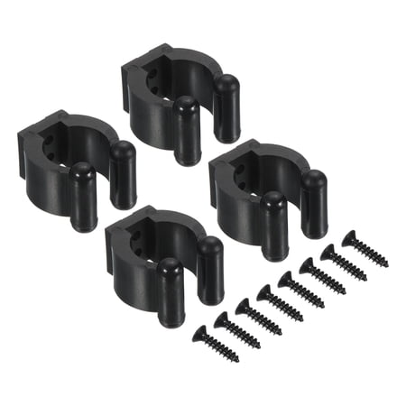 17mm Dia Billiards Snooker Cue Locating Clip Holder Fishing Rod Racks, 4 Pack