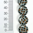 thumbnail image 1 of 17mm x 17mm Tribal Print Acrylic Bead 8 Inch Strand, 1 of 3