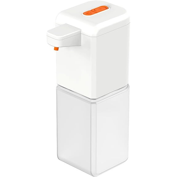 17oz/ 500ML Touchless Automatic Foaming Soap Dispenser with USB Rechargeable Infrared Motion Sensor, Waterproof Foam Pump for Bathroom and Kitchen (Frosted White)