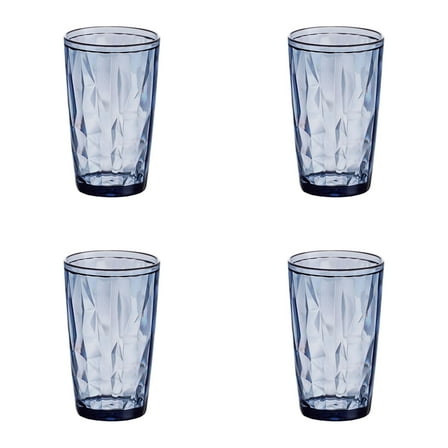 17oz Acrylic Drinking Glasses Set, Unbreakable Reusable Tumblers, BPA-Free Dishwasher Safe Cups for Water Juice Soda, Stackable Drinkware for Home Restaurant Outdoor Party