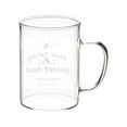 thumbnail image 1 of 17oz Clear Glass Coffee Mugs - Transparent Tea Cups with Handle for Hot/Cold Beverages, Circular Design, 1 of 7