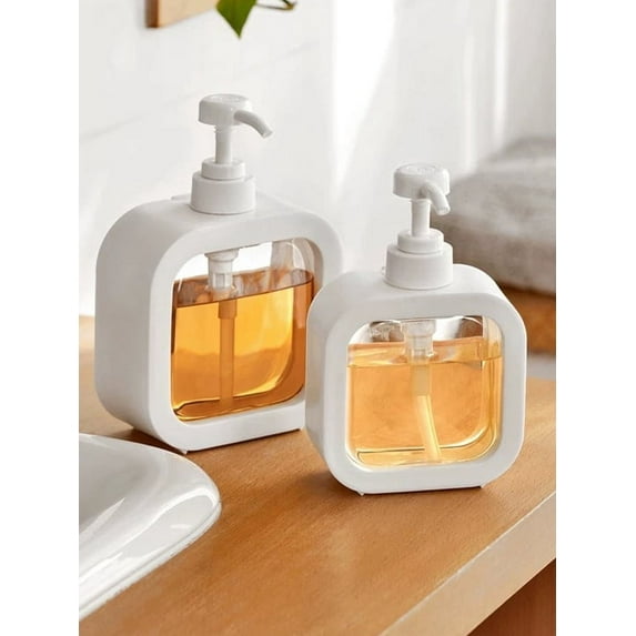 17oz Empty Plastic Pump Bottles, Refillable Lotion Soap Dispenser Liquid Container for Kitchen or Bathroom Soaps Shampoo and Body Wash (1 Count)