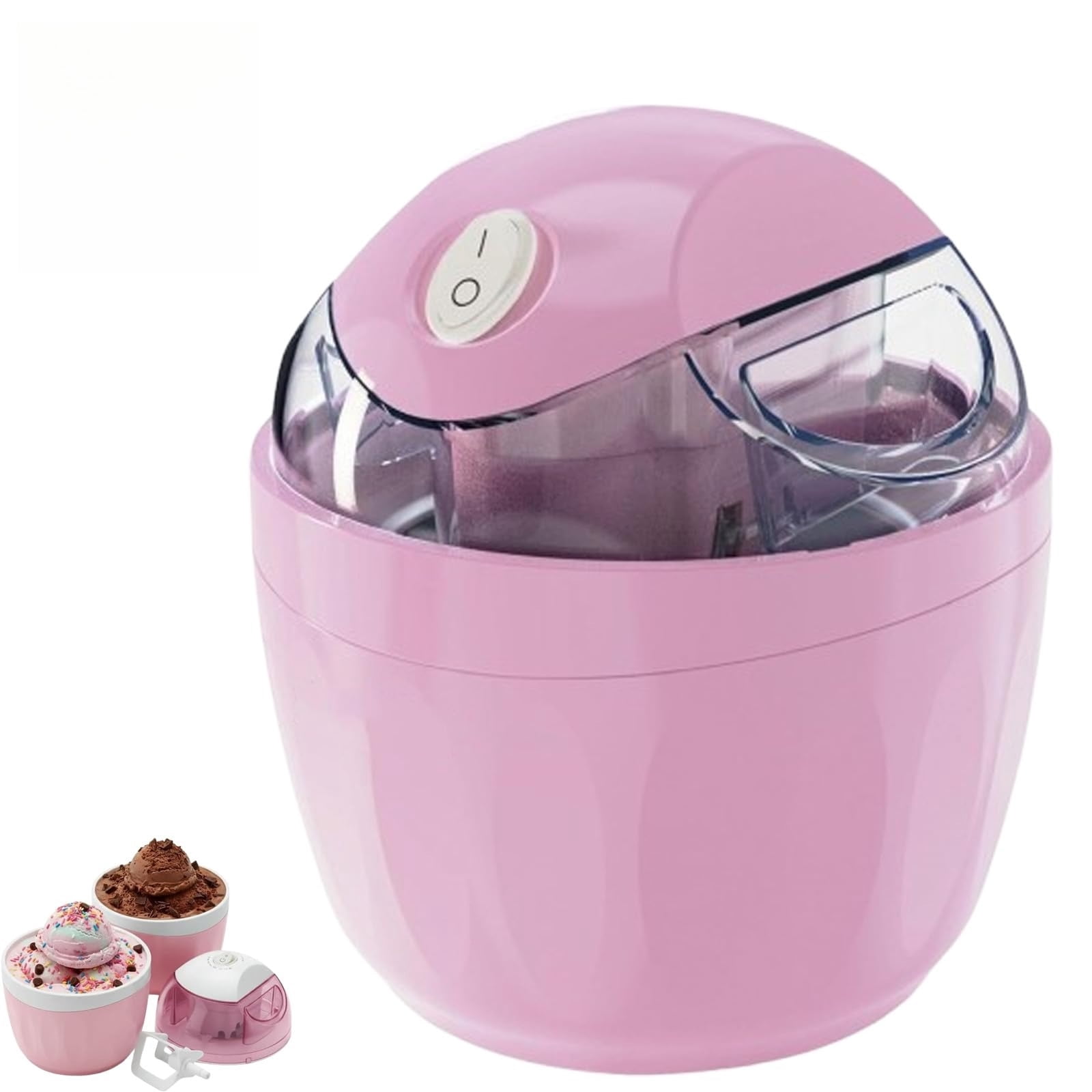 17oz Small Home Mini Ice Cream Maker, 15-25 Minute Quick Preparation with Rich Texture, Simple One-Touch Operation for Homemade Desserts