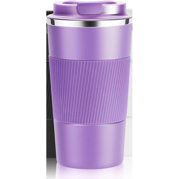 17oz Travel Coffee Cups Insulated Mug Thermal Tumbler to Go with Lid Leak Proof Reusable Stainless Steel Coffee Mug Spill Proof for Hot and Iced Cold Drinks