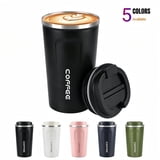 17oz Vacuum Insulated Stainless Steel Tumbler, Leakproof Travel Coffee ...