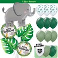 thumbnail image 1 of 17pc Jungle Birthday Balloons with Elephant Balloon Kit -  Birthday Safari Party Decor Decoration Supplies, 1 of 9