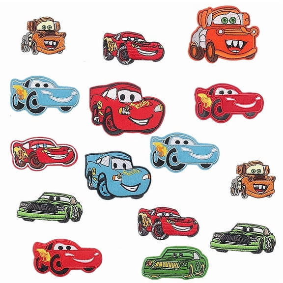 17pcs Anime Cartoon Chenille Patches Embroidered Iron On Patches, Crest Iron On Applique Patch for T-Shirt Jackets Jeans Vests Hats Backpacks DIY Craft