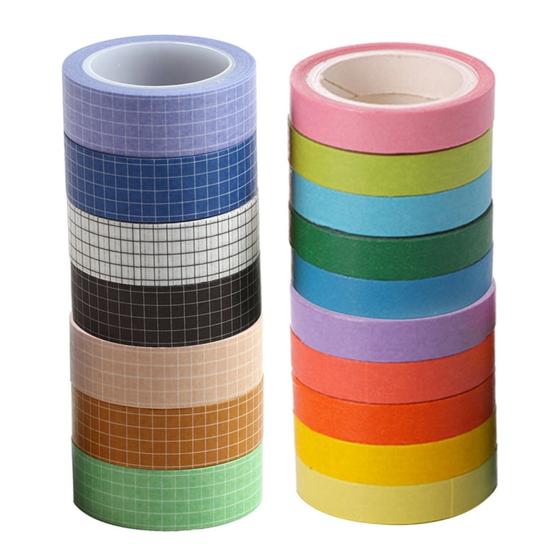 17pcs DIY Washi Tapes Decorative Wrapping Sticky Paper Masking
