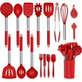 thumbnail image 1 of 17pcs Silicone Kitchen Utensil Set - Heat Resistant, Non-Stick Cooking Tools With Stainless Steel Handles, Dishwasher Safe - Perfect For Halloween, Christmas, Easter Silicone Kitchen Utensils Silicone, 1 of 10