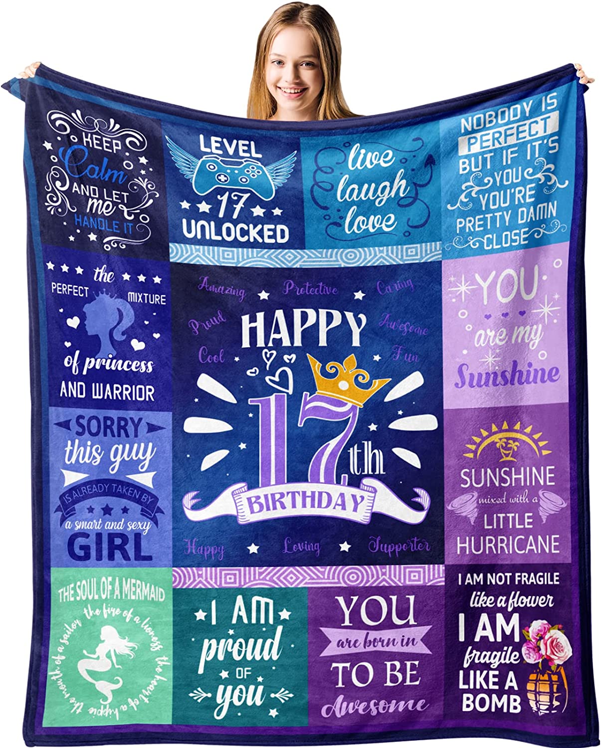 17th Birthday Decorations for Girls, 17 Year Old Girl Gift Ideas ...