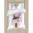 thumbnail image 1 of 17th Birthday Duvet Cover Set, Abstract and Grunge Style Backdrop with 17 Themed Image, Decorative 2 Piece Bedding Set with 1 Pillow Shams, Twin Size, Lilac and Black, by Ambesonne, 1 of 3