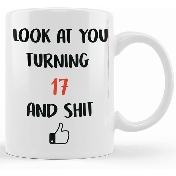 17th Birthday Gift For 17 Year Olds, 17th Birthday For Him, 17th Birthday For Her, 17th Birthday Gifts, 17th Birthday Mug, Ceramic Novelty Coffee Mug, Tea Cup, Gift Present For Birthday,