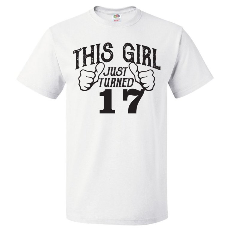 17 Year old birthday boy 17th birthday gifts 17 yr girl kids gifts tee t  shirt
