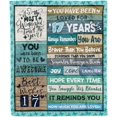 thumbnail image 1 of 17th Birthday Gifts for Boys Girls, Birthday Gifts for 17 Year Old Teen, 17 Year Old Gifts for Daughter Son Teenager, Happy 17th Blanket 17th Birthday Decorations for Boys Girls Birthday, 60x50 Inch, 1 of 6