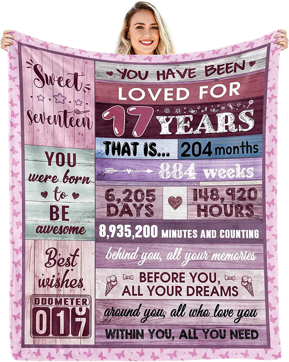 17 Year Old Girl Gift Ideas, 17 Year Old Girl Gifts, Gifts for 17 Year Old  Girl, 17th Birthday Gifts for Girls, 17th Birthday Decorations for Girls  Blanket 60X50 