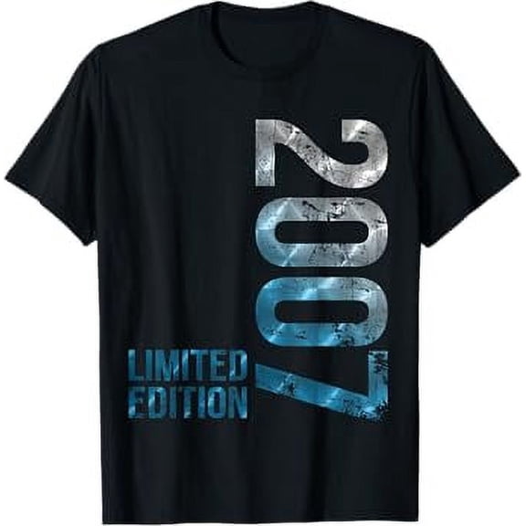 17th Birthday Gifts Men Boy Girl 17 Years Old Vintage 2007 T-Shirt
