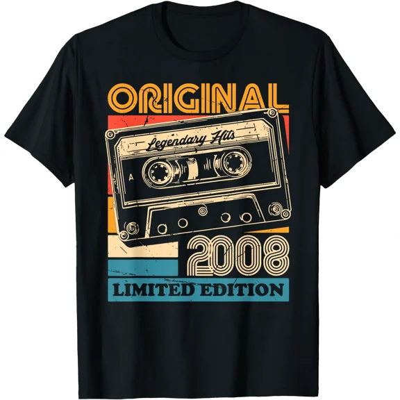 17th Birthday Retro Vintage 2008 Men Women T-Shirt