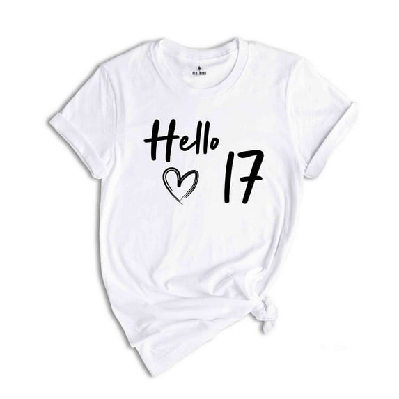 17th Birthday Shirt, Hello 17 T-Shirt, Born in 2007 shirt, 17th Birthday Gift, Eighteen And Fabulous, 2007 Birthday Shirt