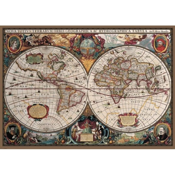 17th Centuy Old World Map Laminated Poster (36 x 24)