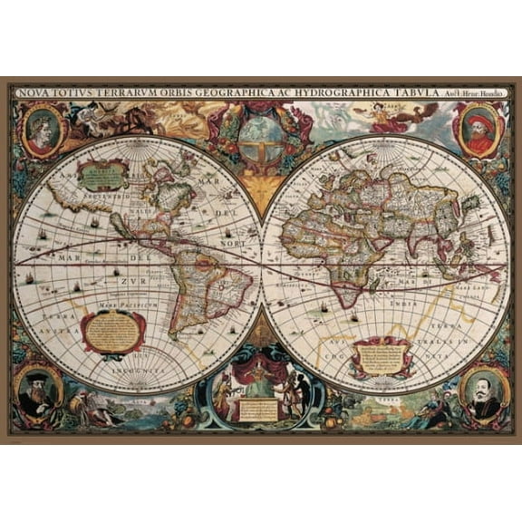 17th Centuy Old World Map Poster (36 x 24)
