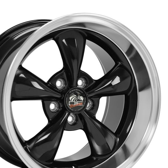 OE Wheels FR01 17 Inch Rim Fits Mustang Bullitt Style 5x114.3 17x10.5 Gloss Black Machined Lip - Hollander 3448 (1)
