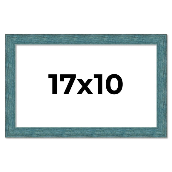 17x10 Frame Blue Rustic Barnwood Solid Wood Picture Frame Width 1.25 Inches | Interior Depth 0.5