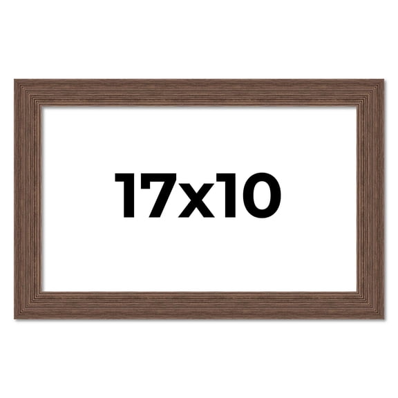 17x10 Frame Brown Distressed Barnwood Picture Frame | Rustic Farmhouse Photo Frame Includes UV