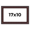thumbnail image 1 of 17x10 Frame Brown Round Mahogany Solid Wood Picture Frame | 1.625 Inch Moulding Width | with UV, 1 of 8