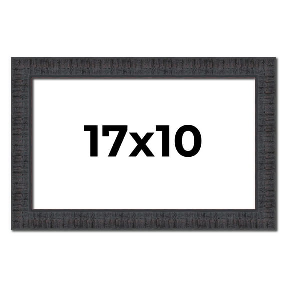 17x10 Frame Brown Rustic Solid Wood Picture Frame 1.5 Inches Wide | Interior Frame Depth 0.5 Inches