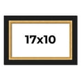 thumbnail image 1 of 17x10 Frame Gold Real Wood Picture Frame Width 2.25 Inches | Interior Frame Depth 0.5 Inches |, 1 of 8