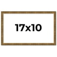 thumbnail image 1 of 17x10 Frame Gold Solid Wood Picture Frame - Complete Modern Photo Frame Includes UV Acrylic, 1 of 8