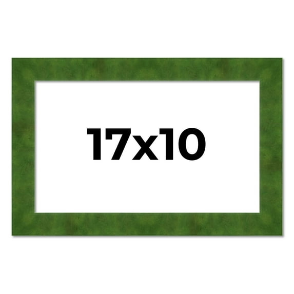 17x10 Frame Green Burl Solid Wood Picture Frame | 1.75 Inches Moulding Width | Interior Frame Depth