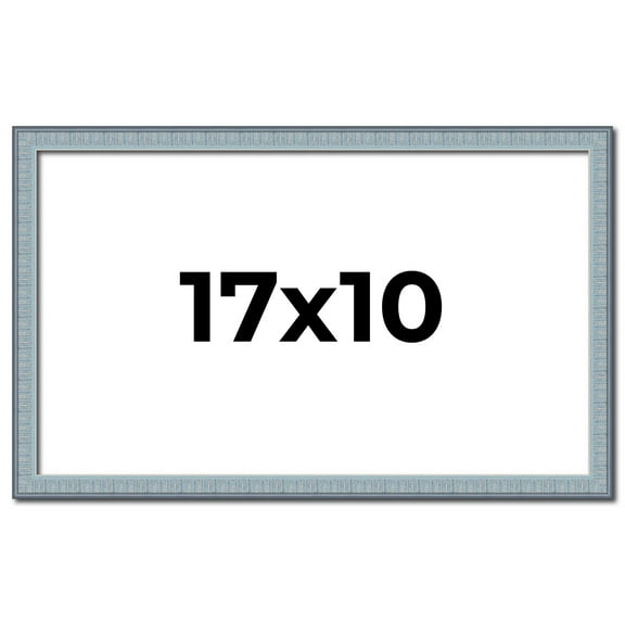 17x10 Frame Rustic Sky Blue Solid Wood Picture Frame | 0.75 Inch Moulding Width |Includes UV