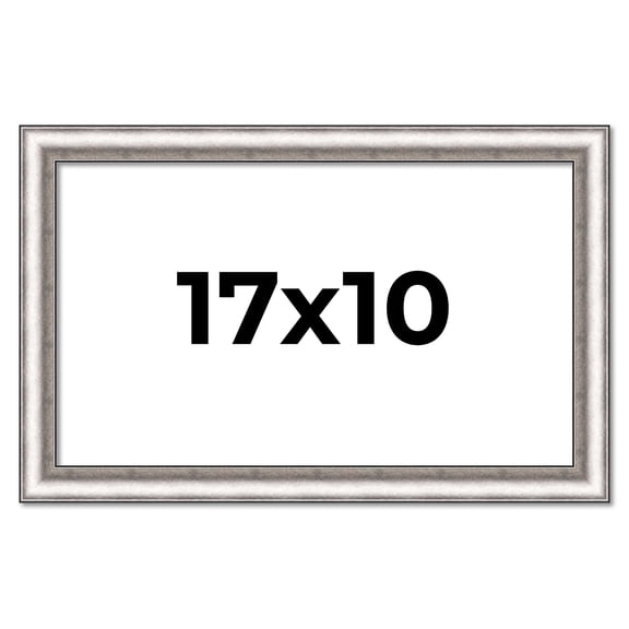 17x10 Frame Silver Real Wood Picture Frame Width 1.25 Inches | Interior Frame Depth 0.5 Inches |