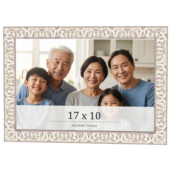 17x10 Frame White Real Wood Picture Frame Width 1.5 inches | Interior Frame Depth 0.5 inches |