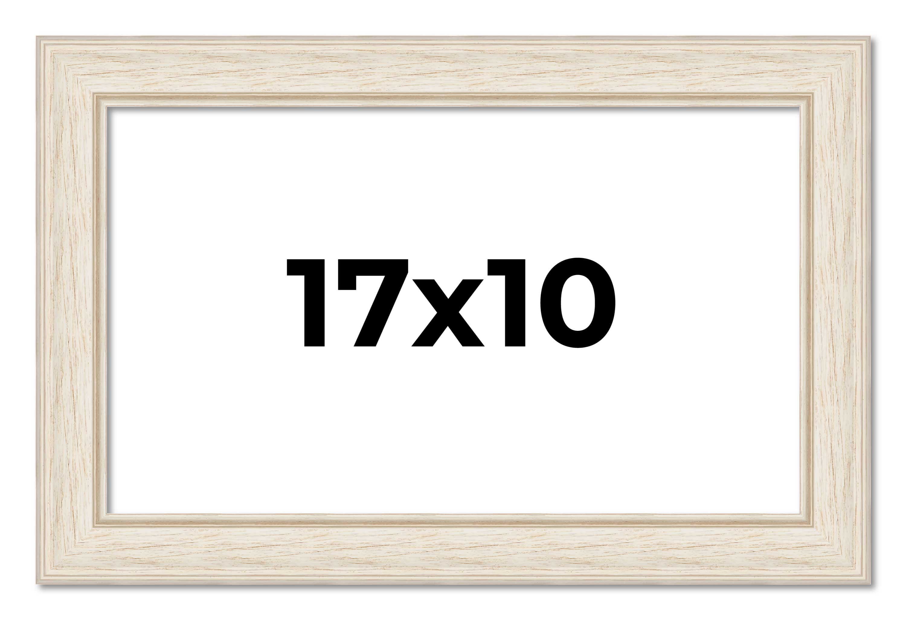 17x10 Frame White Real Wood Picture Frame Width 1.75 inches