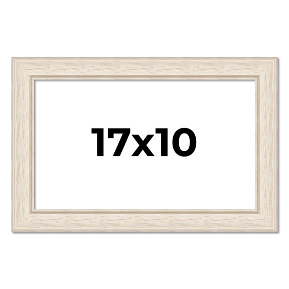 17x10 Frame White Real Wood Picture Frame Width 1.75 inches | Interior Frame Depth 0.5 inches |