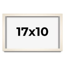 17x10 Frame White Wheat Solid Wood Picture Frame | Moulding Width 0.75 Inches | Interior Depth 0.5