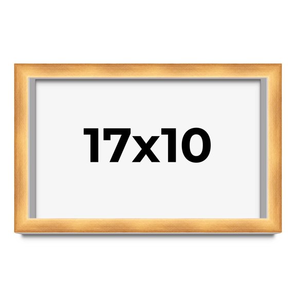 17x10 Shadow Box Bronze Cross-Brushed Display Frame | 1.625 Inches Deep Solid Wood | UV Resistant