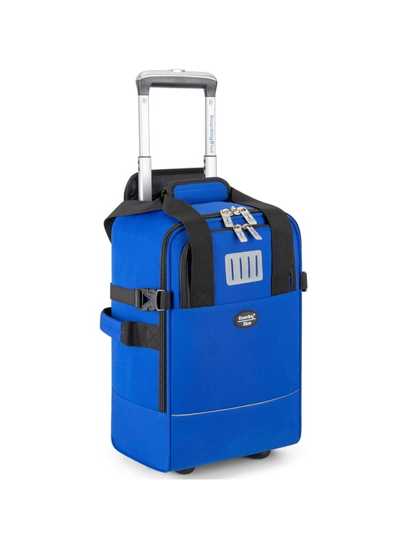 17x10x9 Inches United Airlines Rolling Personal Item Under Seat Travel Bag Suitable For Major Airlines, Rolling Travel Bag Design (Navy)